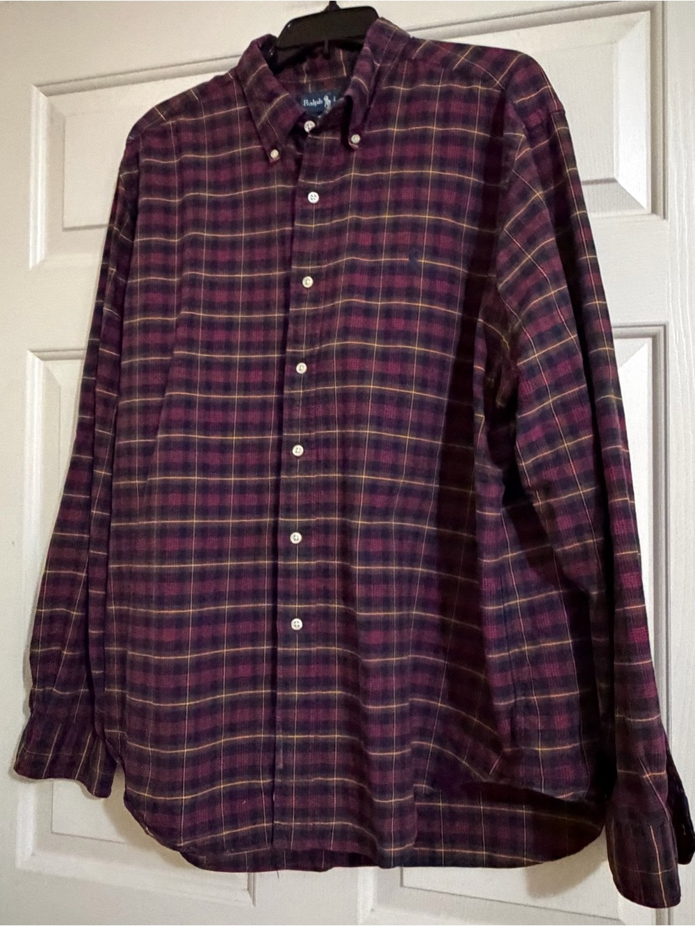 Vintage Polo Ralph Lauren Men’s Plaid Classic Fit Button Down Shirt Size XL